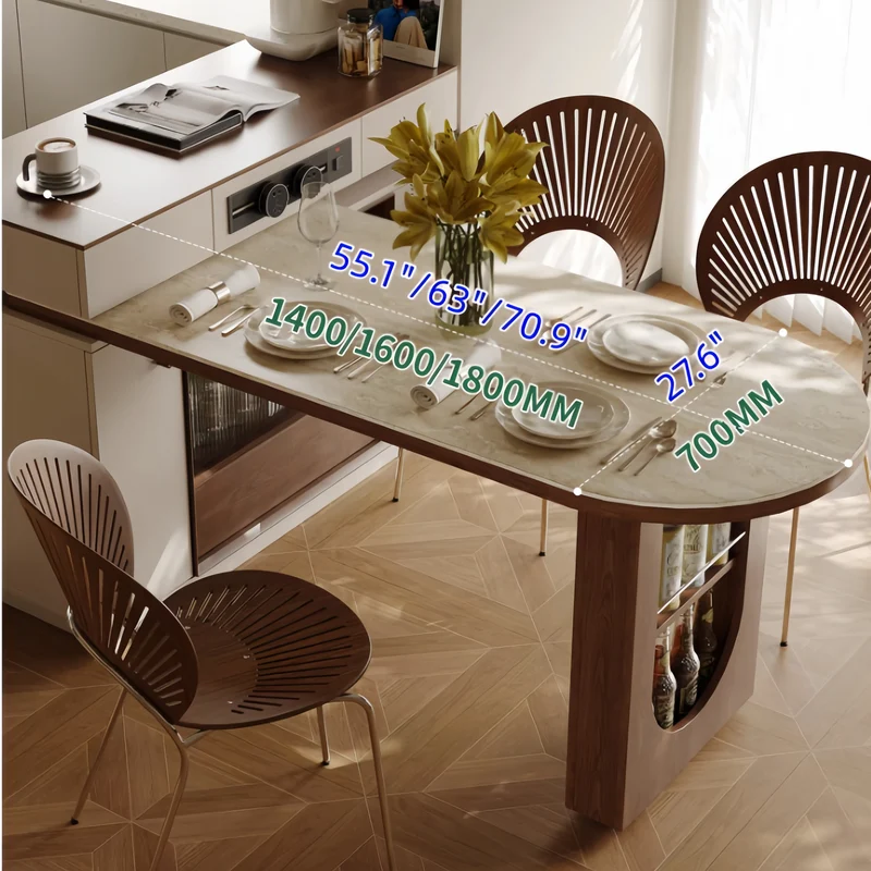 Kücheninselschrank mit 180° drehbarem Tisch