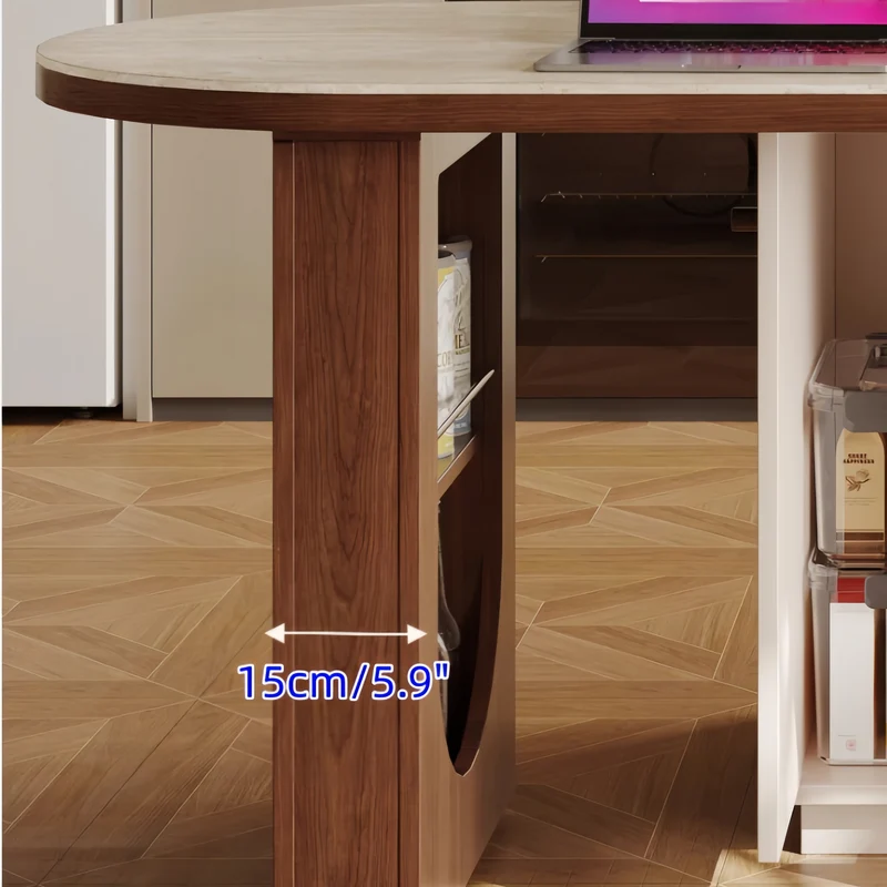 Kücheninselschrank mit 180° drehbarem Tisch