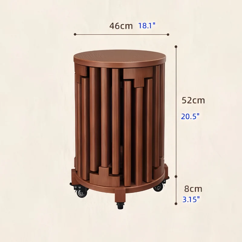 6-in-1 Stapelbare Hocker aus Massivholz
