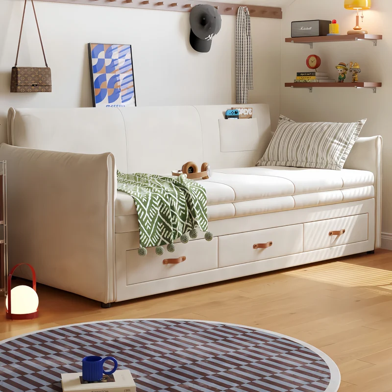 Modernes Polsterschlafsofa mit Stauschubladen darunter