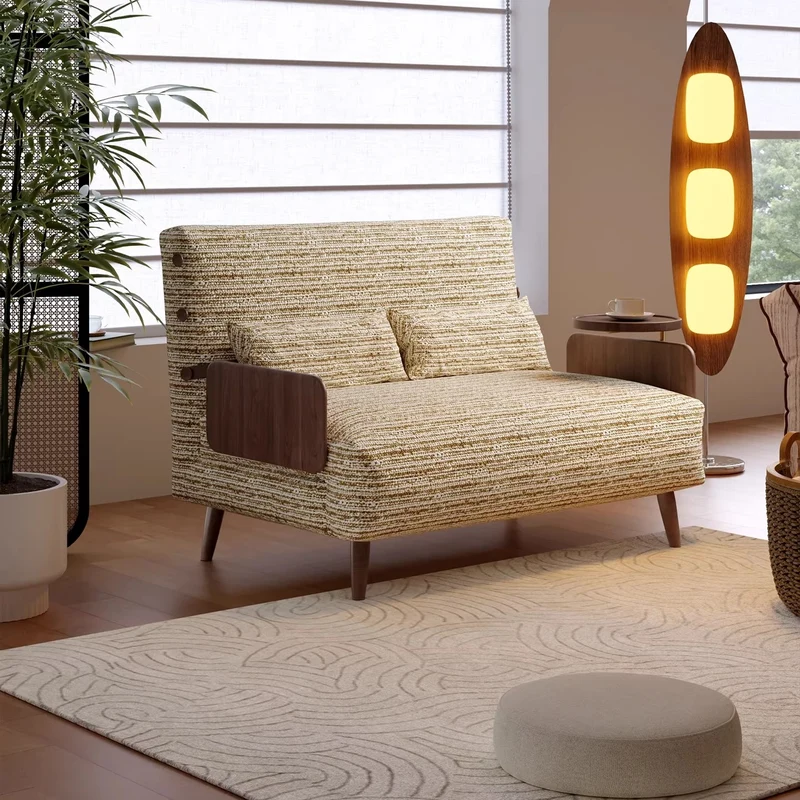 3-in-1 Schlafsofa aus Chenille-Stoff