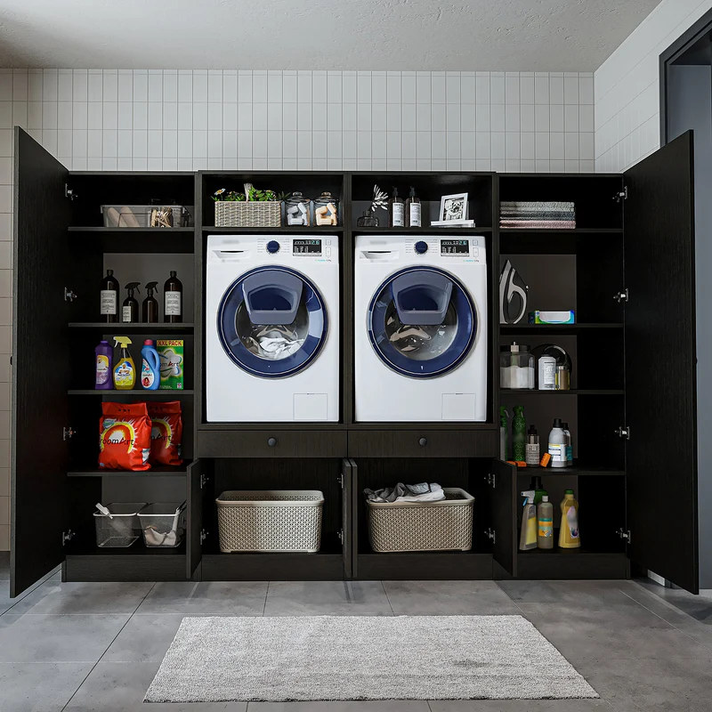 Roomart Waschmaschinenschrank SERIE 1, 254 cm, Schrankwand mit 2 Hochschränken, in 3 Farben