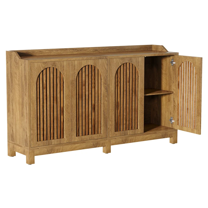 Tribesigns Sideboard 145 cm, Buffetschrank mit Türen & Verstellbaren Einlegeböden
