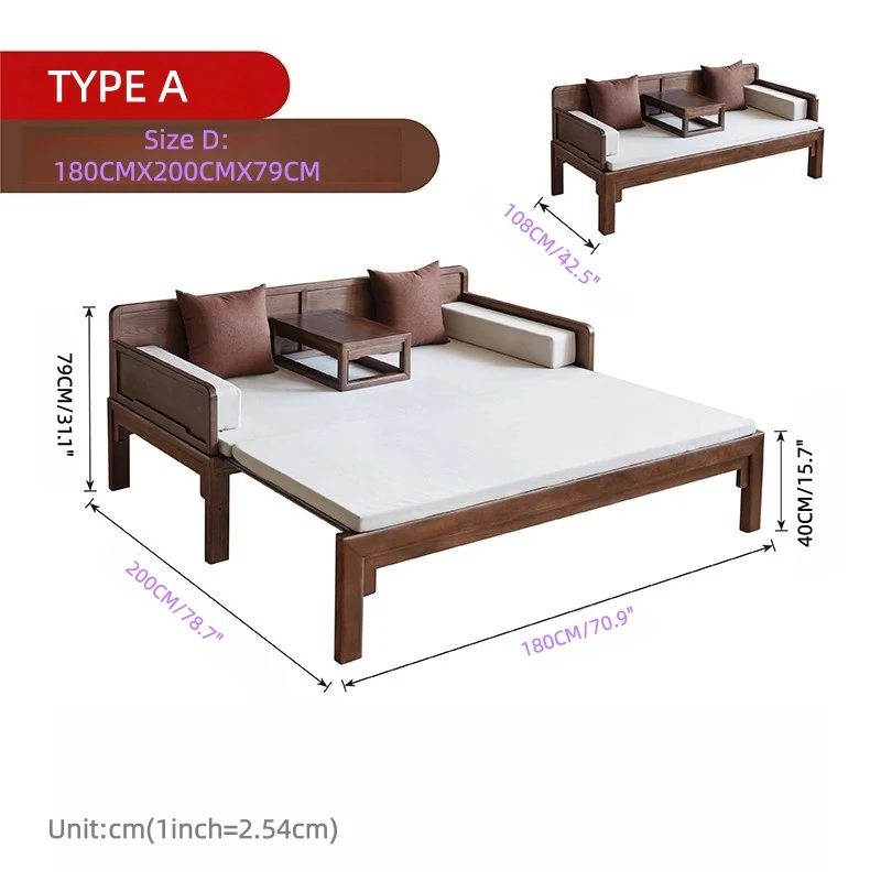 Arhat-Schlafsofa aus massivem Eschenholz