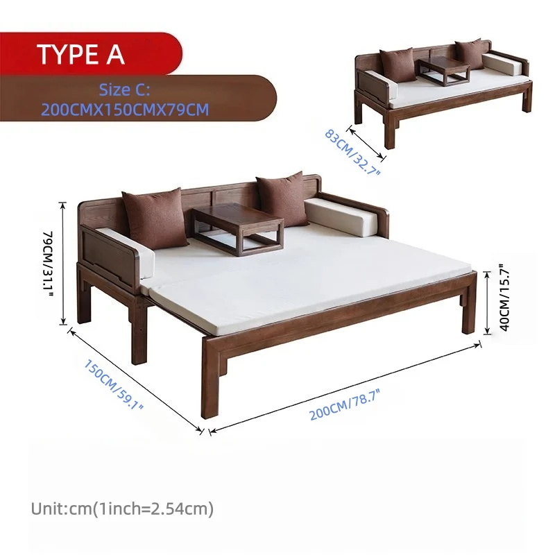Arhat-Schlafsofa aus massivem Eschenholz