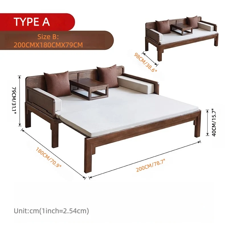 Arhat-Schlafsofa aus massivem Eschenholz