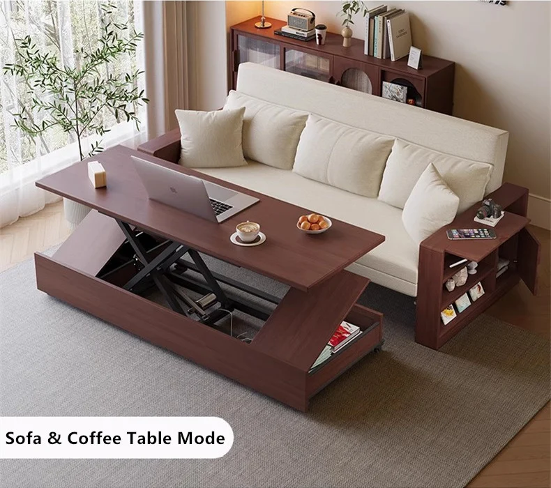 Multifunktions-Schlafsofa mit ferngesteuertem Hub-Couchtisch