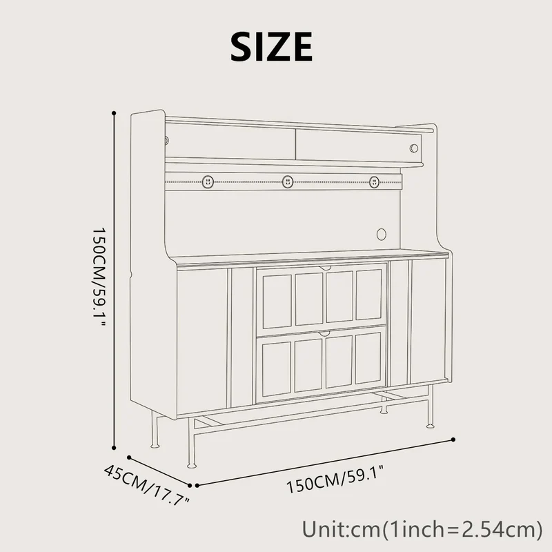 Buxus Buchsbaum WEILAI Sideboard Buffetschrank