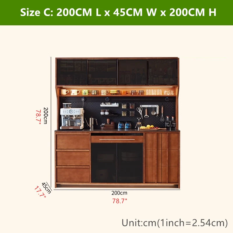 Moderner multifunktionaler Buxus-Buchsbaum-Sideboardschrank