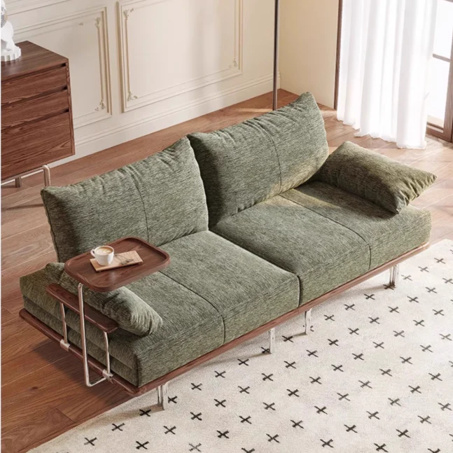 Modernes separates Ausziehsofa mit Armlehnen-Beistelltisch