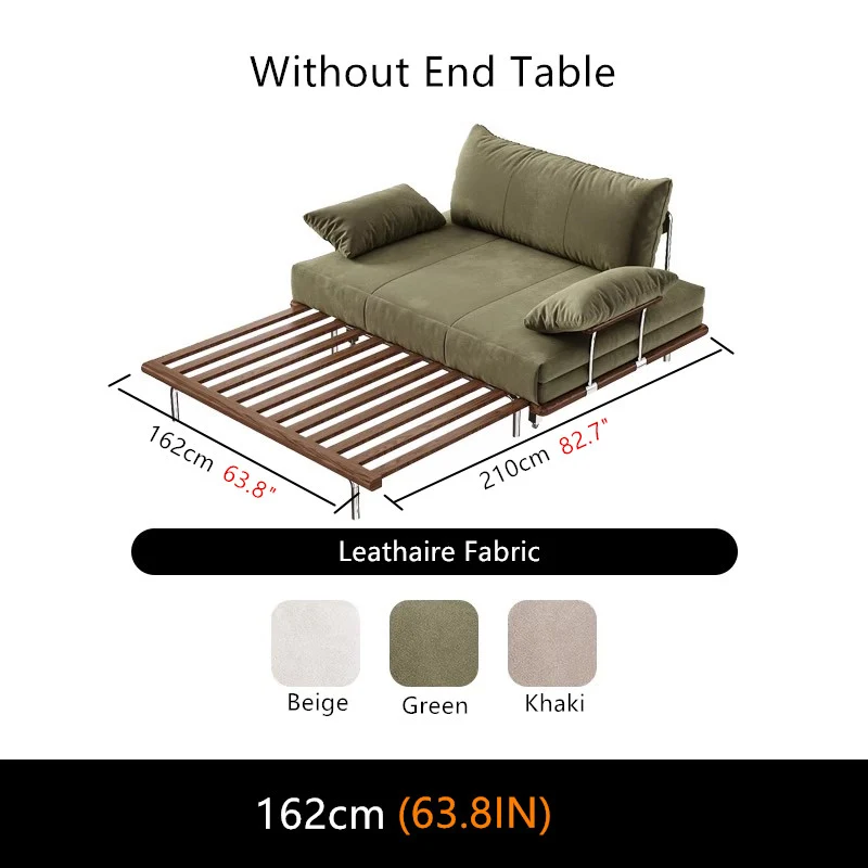 Modernes separates Ausziehsofa mit Armlehnen-Beistelltisch