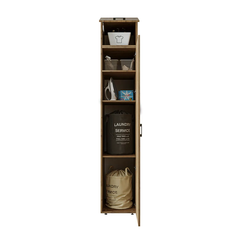 Roomart Hochschrank, 45 cm, Mehrzweckschrank mit Einlegeböden, in 3 Farben