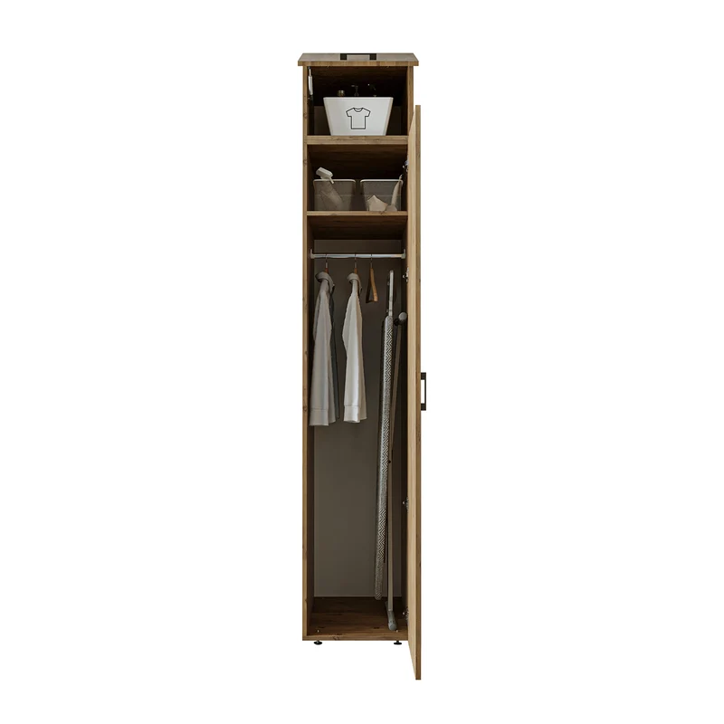 Roomart Hochschrank, 45 cm, Mehrzweckschrank mit Einlegeböden, in 3 Farben