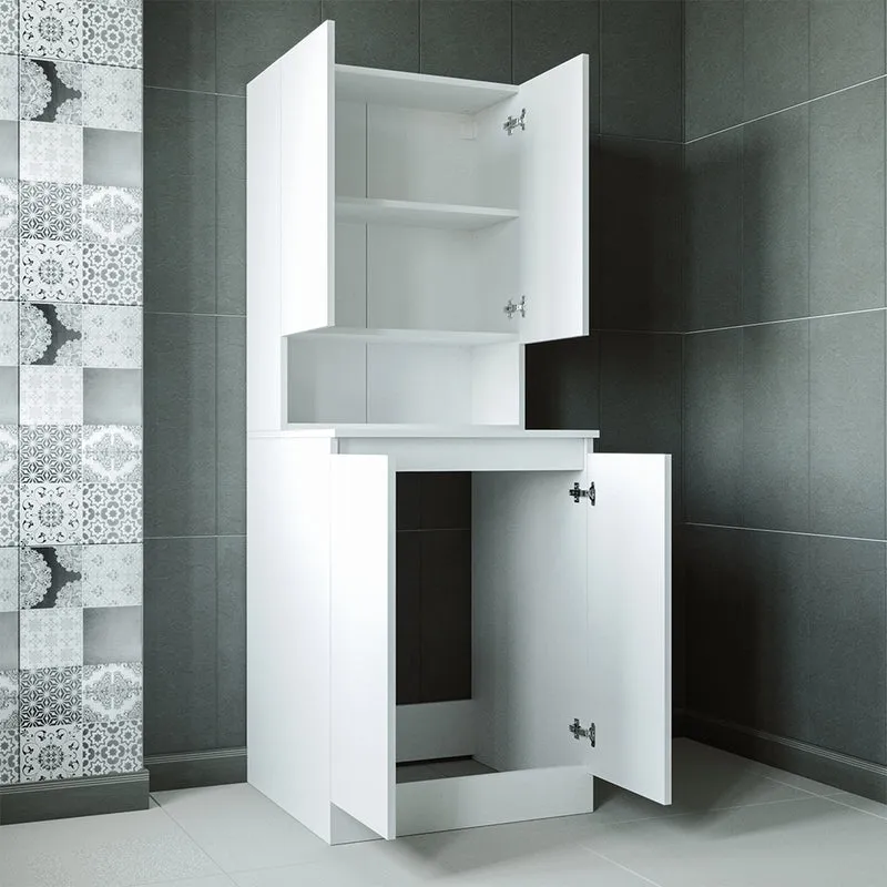 Roomart Waschmaschinenschrank ATLANTIC-V, 70 cm, mit Oberschrank, in Weiß
