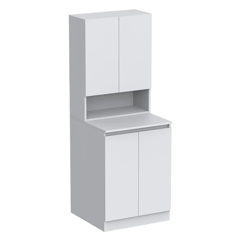 Roomart Waschmaschinenschrank ATLANTIC-V, 70 cm, mit Oberschrank, in Weiß