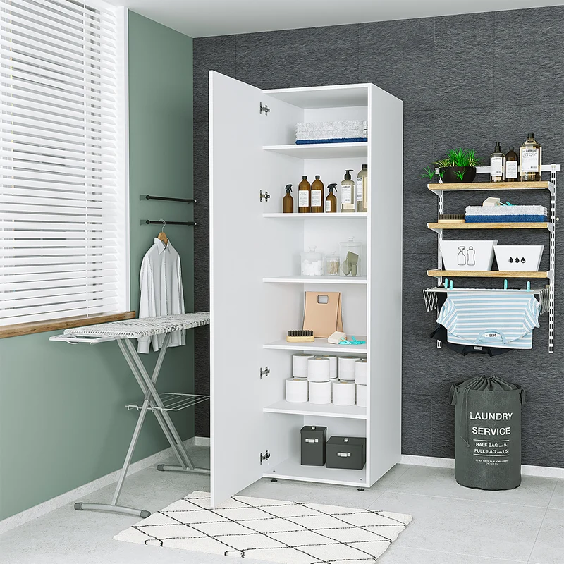 Roomart Hochschrank 60 cm, 205 oder 240 cm hoch, mit Einlegeböden, in 3 Farben