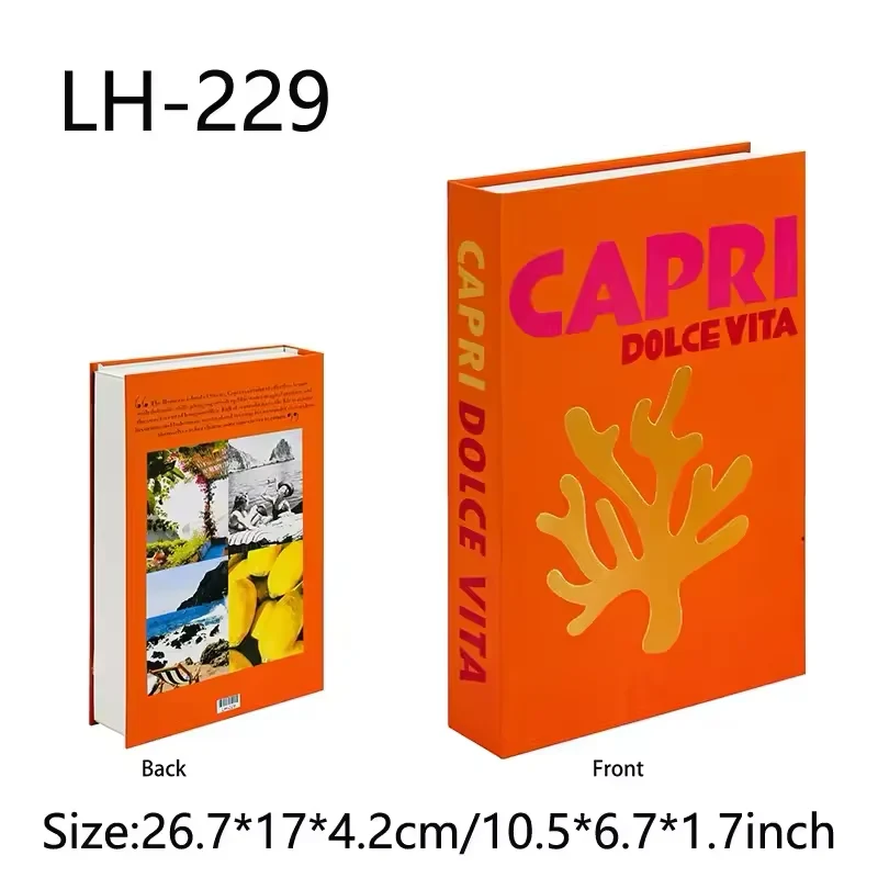 Travel Series Decorative Fake Book – Coffee Table Storage Box or Prop