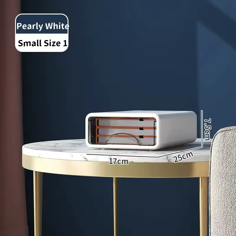 Transparent Stackable Desk Drawer Organizer Storage Box