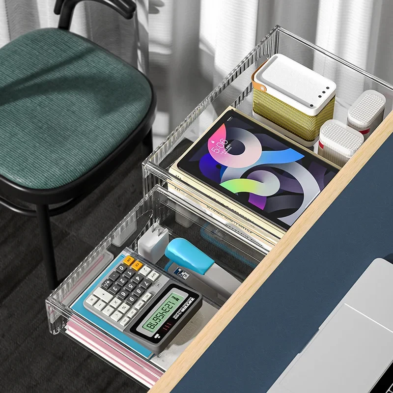Invisible Under Desk Drawer Pull-Out Storage Box Organizer