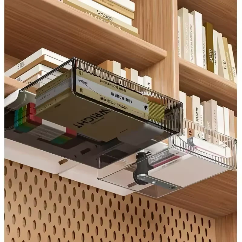 Invisible Under Desk Drawer Pull-Out Storage Box Organizer