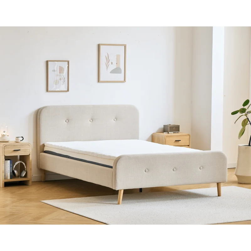 Christian Bett in beige 180x200 cm inkl. Lattenrost und Matratzen