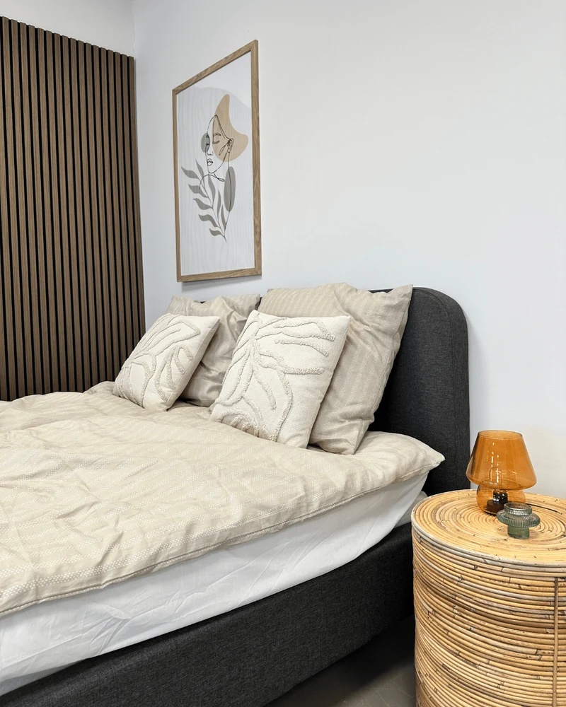 Premium Christian Bett in grau 140x200 cm inkl. Lattenrost und Matratzen