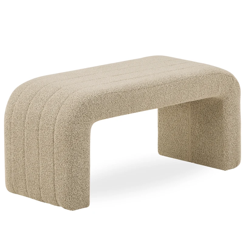 Lianna Bank aus beigem Boucle 95x40x44 cm