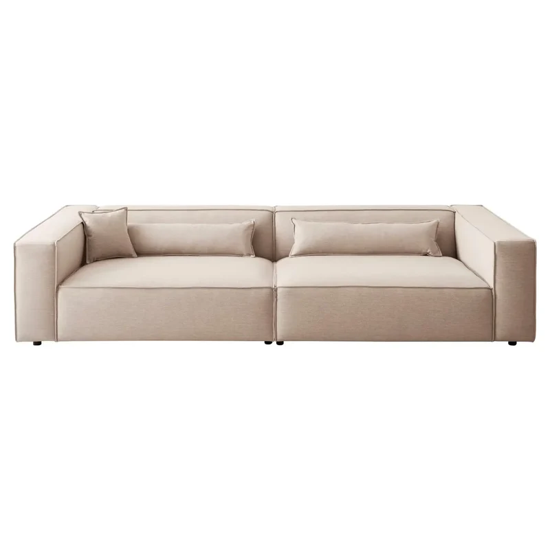 Big Sofa Webstoff hellbeige – Piara