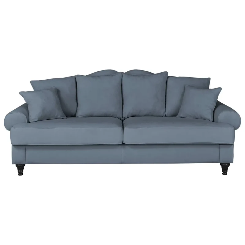 Sofa 3,5-Sitzer Microfaser blau – Westminster