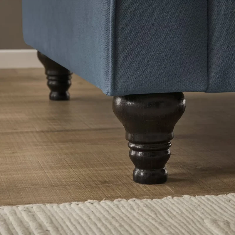 Sofa 3,5-Sitzer Microfaser blau – Westminster