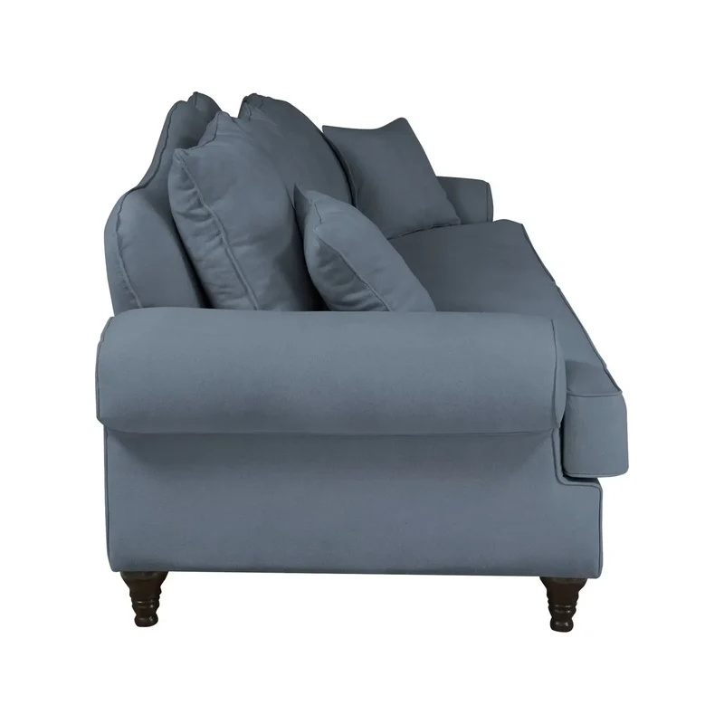 Sofa 3,5-Sitzer Microfaser blau – Westminster