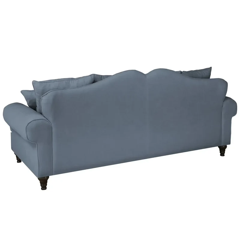 Sofa 3,5-Sitzer Microfaser blau – Westminster