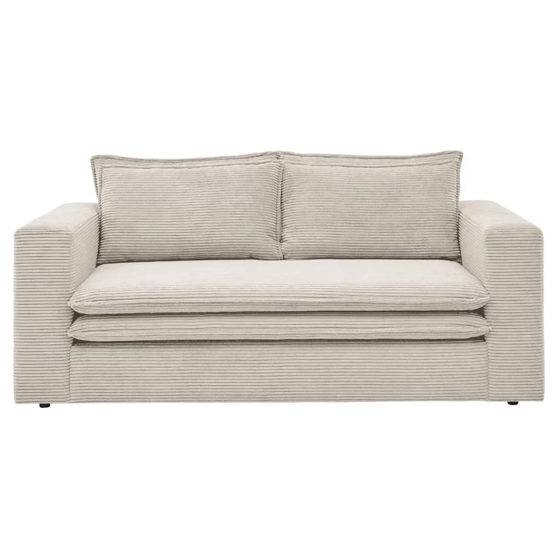 2‑Sitzer Sofa Cordbezug Beige – Piagge