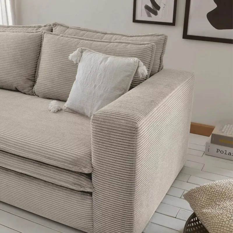 2‑Sitzer Sofa Cordbezug Beige – Piagge