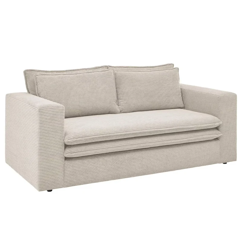 2‑Sitzer Sofa Cordbezug Beige – Piagge