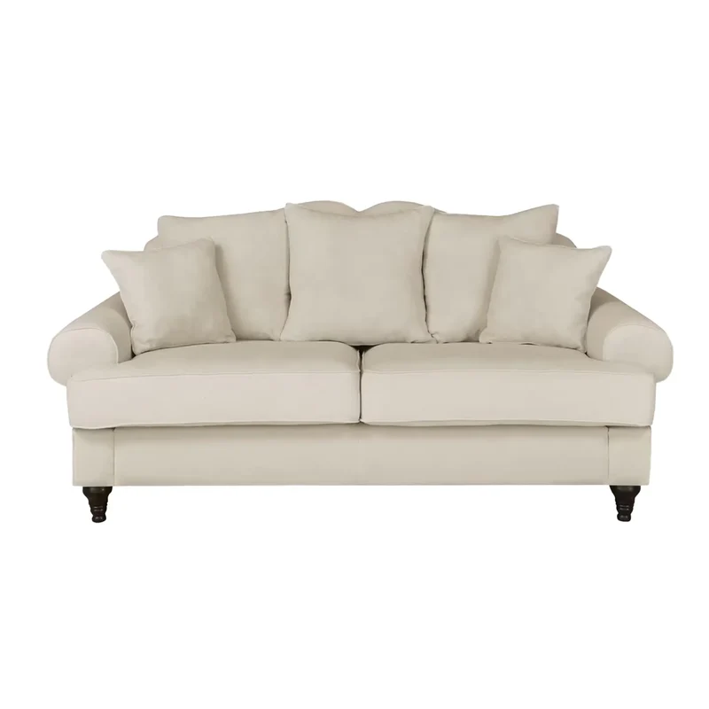 Sofa 3-Sitzer Microfaser hellbeige – Westminster