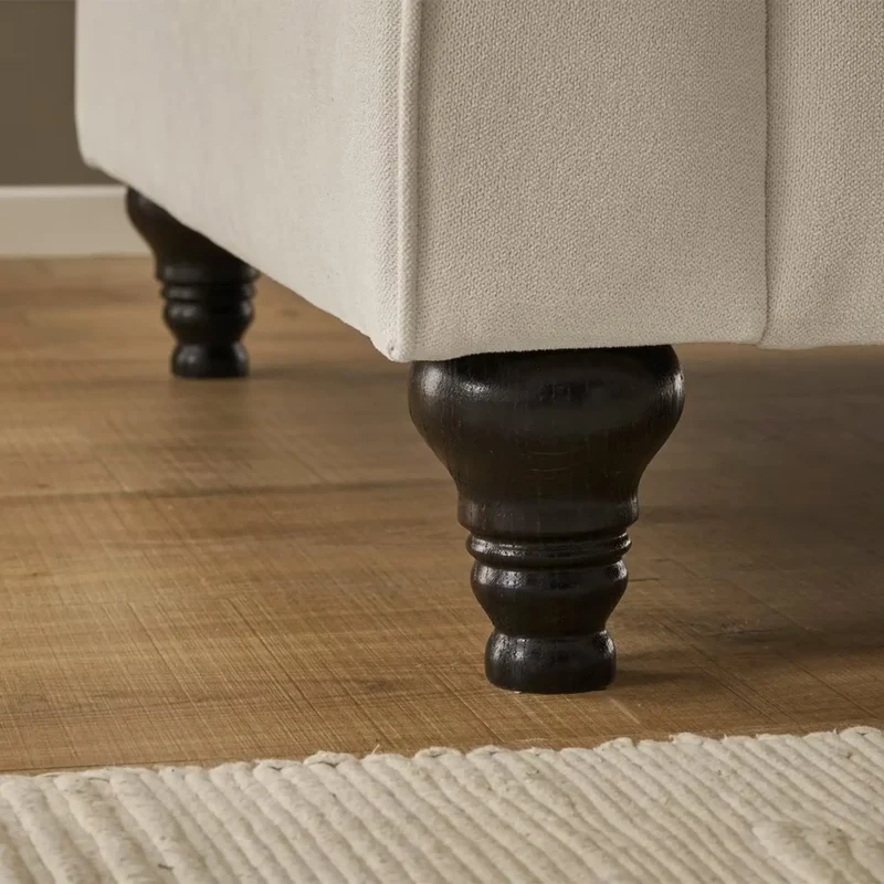 Sofa 3-Sitzer Microfaser hellbeige – Westminster