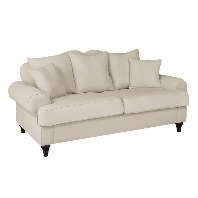 Sofa 3-Sitzer Microfaser hellbeige – Westminster