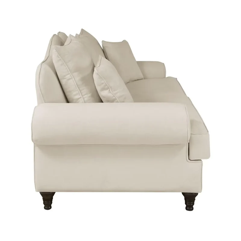 Sofa 3-Sitzer Microfaser hellbeige – Westminster