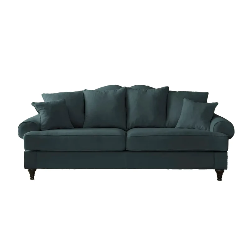 Sofa 3,5-Sitzer Microfaser blaugrün – Westminster