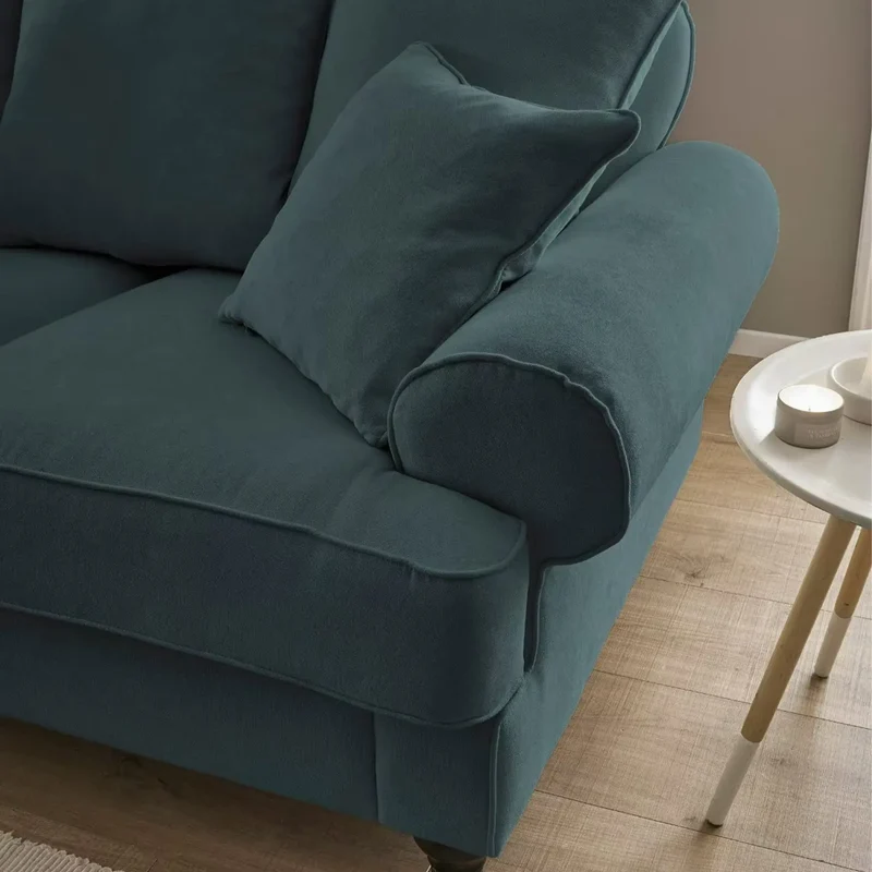 Sofa 3,5-Sitzer Microfaser blaugrün – Westminster