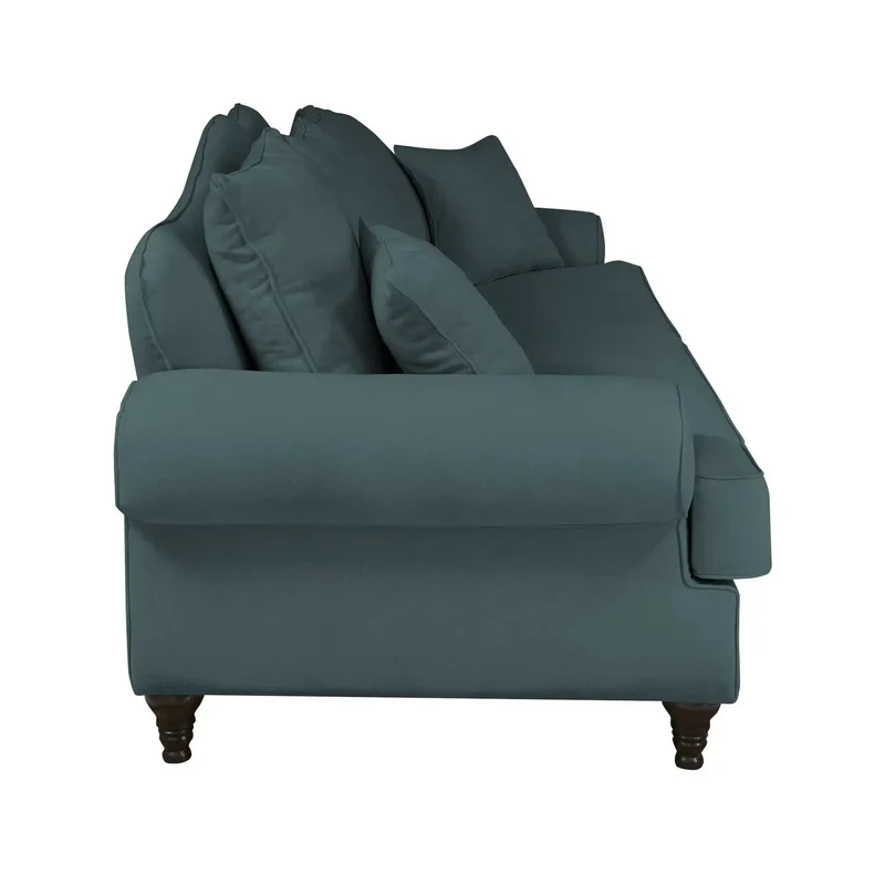 Sofa 3,5-Sitzer Microfaser blaugrün – Westminster