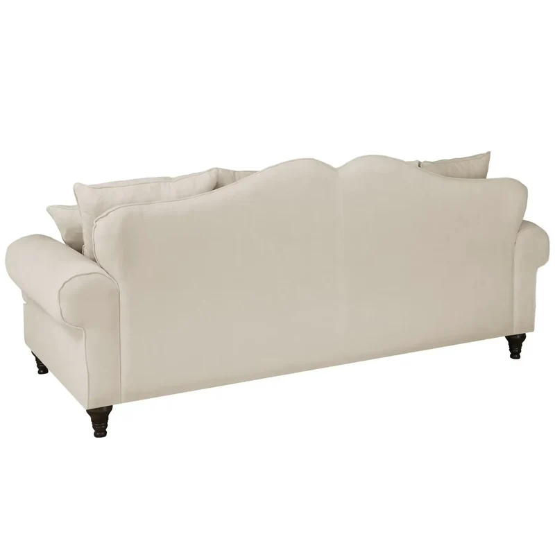 Sofa 3,5-Sitzer Microfaser elfenbein – Westminster
