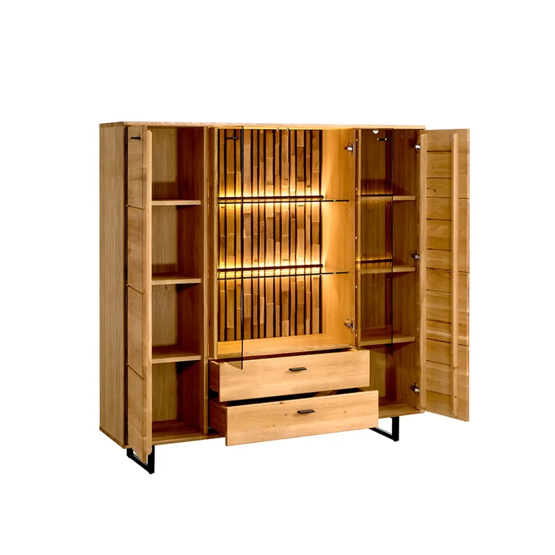 Hohes Highboard Wildeiche geölt – TRAMONTO