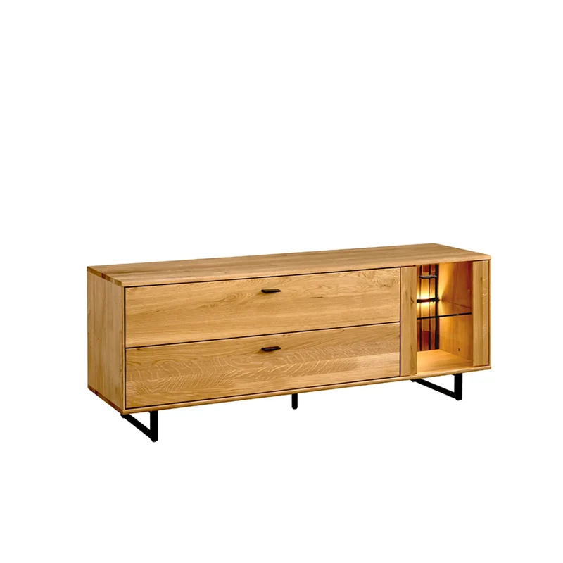 Kleiner TV-Schrank Wildeiche geölt – TRAMONTO