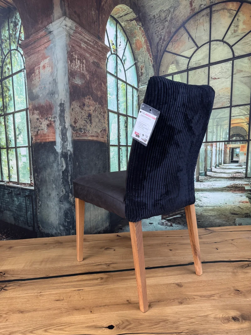 Esszimmerstuhl / Stuhl +Holzfüße +Cordstoff+Neu auf Lager