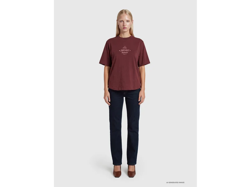 Oversize-T-Shirt mit Western-Print