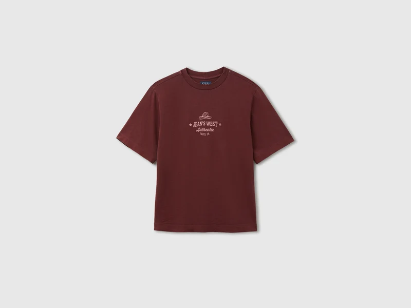 Oversize-T-Shirt mit Western-Print