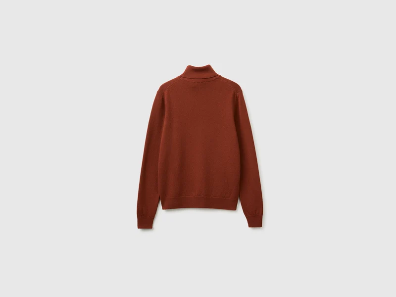 Rollkragenpullover aus 100 % Merinowolle