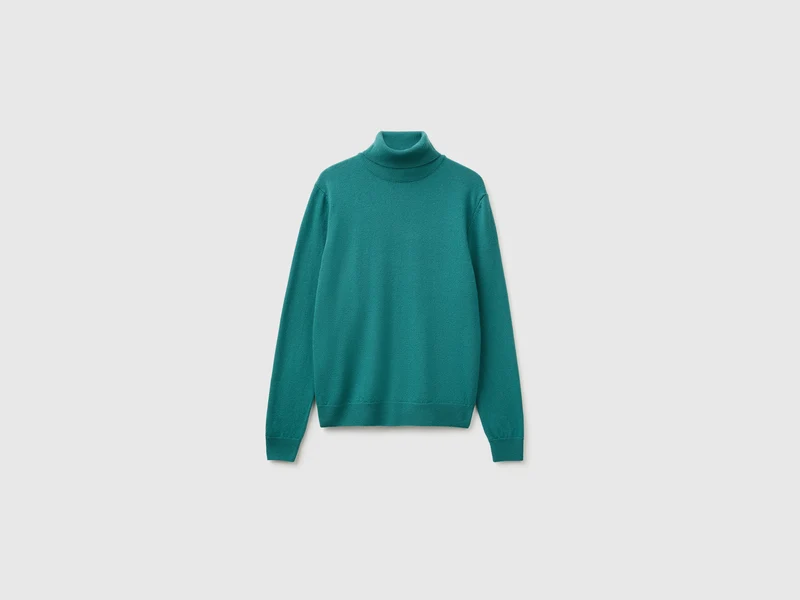Rollkragenpullover aus 100 % Merinowolle